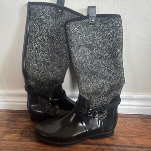 Chic Black and Gray MK Boots